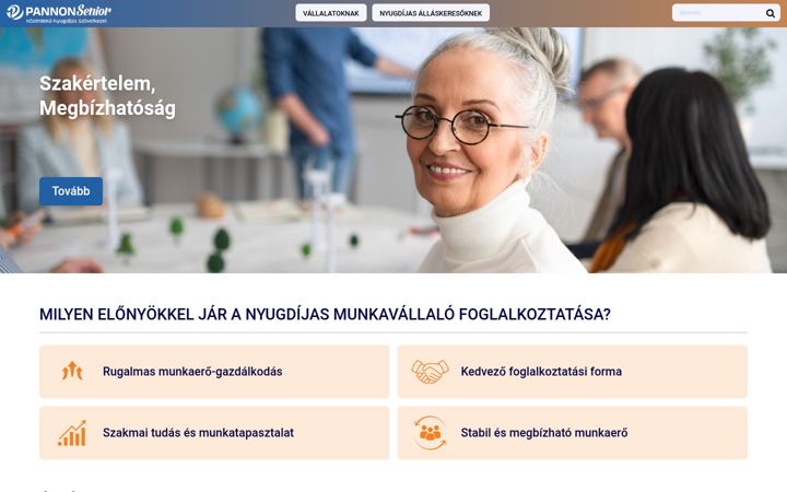 Screenshot di pannonsenior.hu