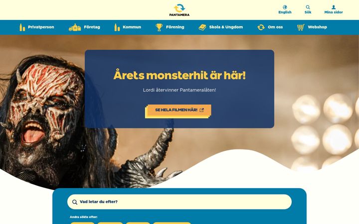 Screenshot of pantamera.nu