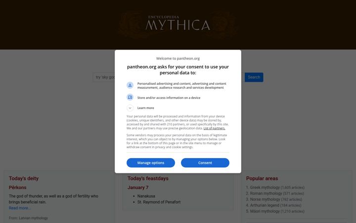 Screenshot of pantheon.org