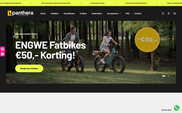 Screenshot of panthera.bike