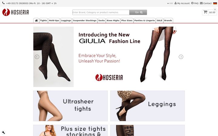 Screenshot of pantyhose-stockings-hosiery.com
