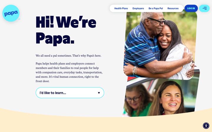 Screenshot of papa.com