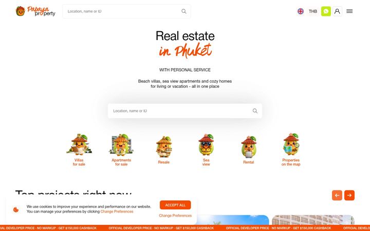 Screenshot of papayaproperty.com