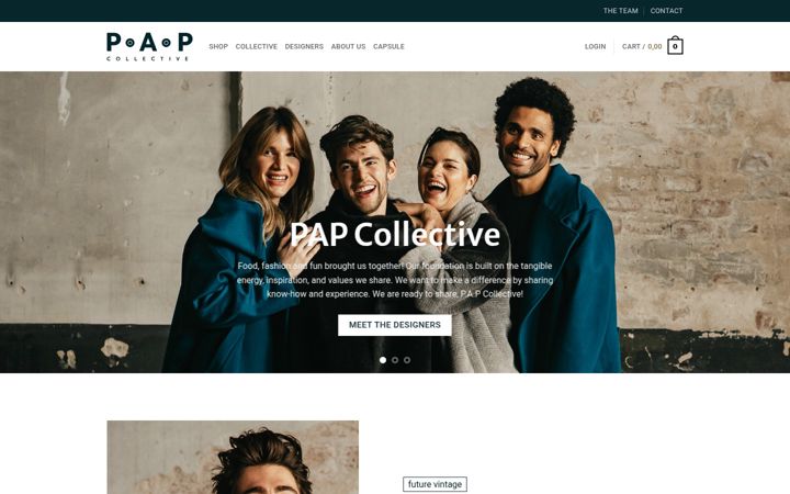 Screenshot di papcollective.com