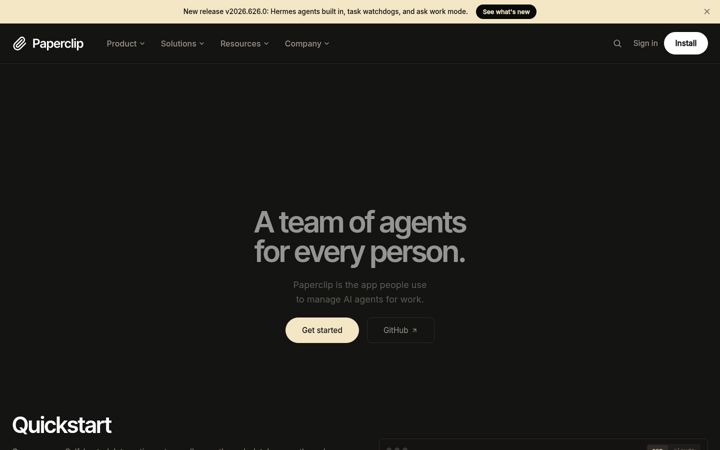 Screenshot van paperclip.ing
