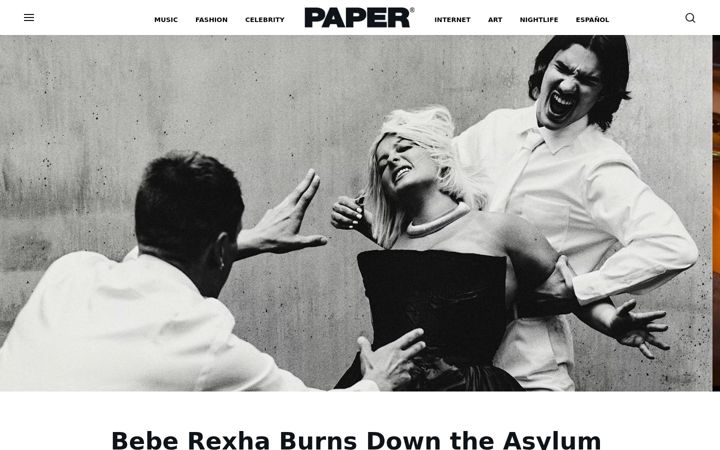 Posnetek zaslona papermag.com