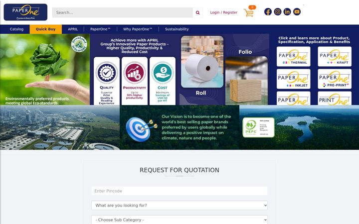 Screenshot of paperone.market