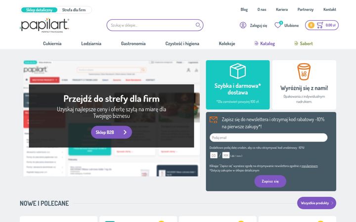 Screenshot von papilart.pl