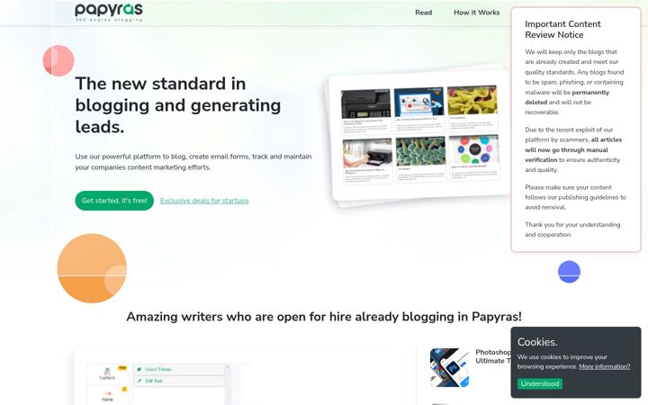 Screenshot of papyras.com
