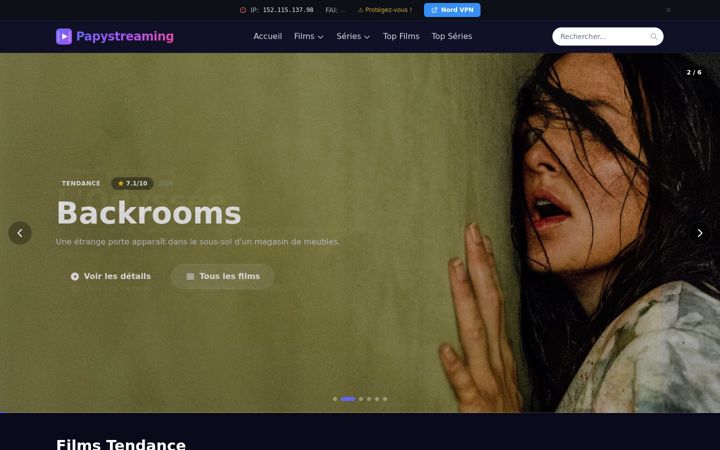 Screenshot του papystreaming.one