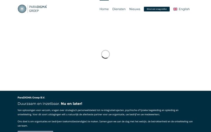 Screenshot of paradigma.be