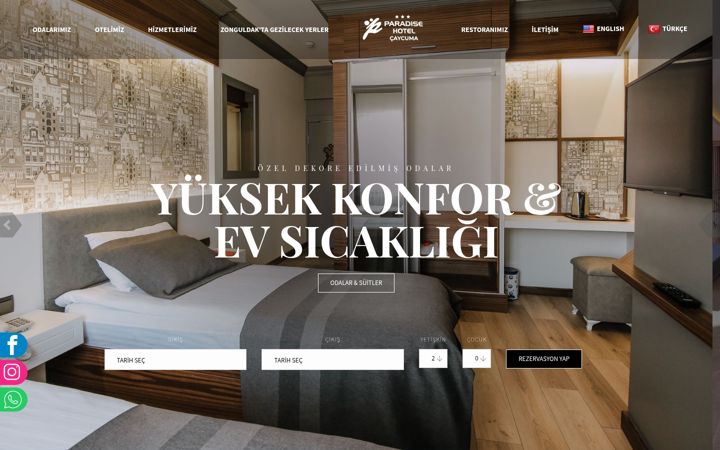 Screenshot ta' paradisecaycuma.com