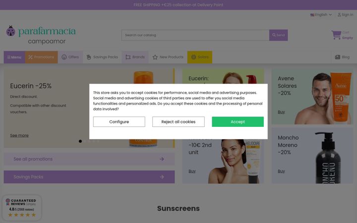 Screenshot of parafarmaciacampoamor.com