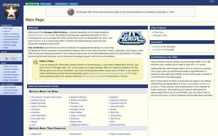 Screenshot of paragonwiki.com