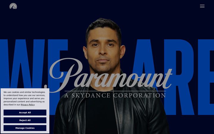 Skärmbild av paramount.com