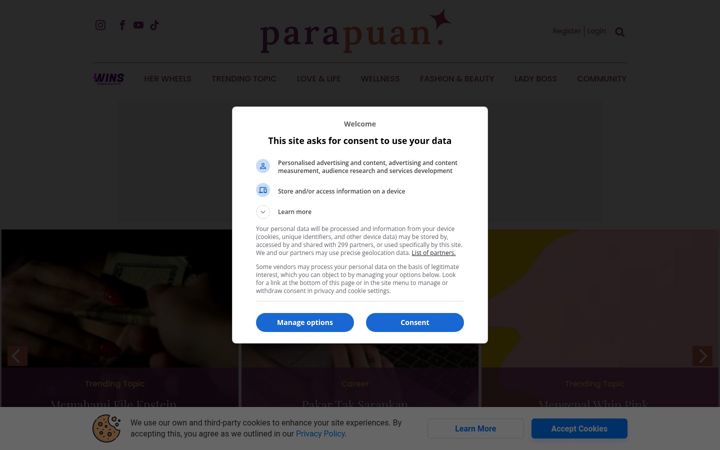 Skjermbilde av parapuan.co