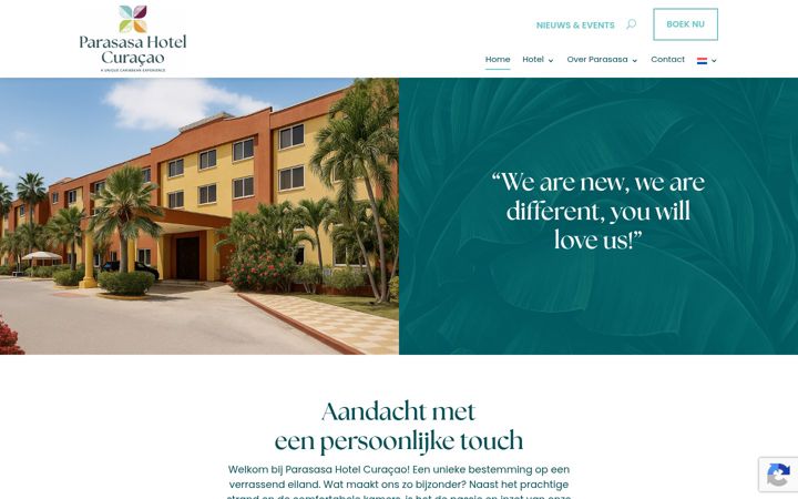 Captura de pantalla de parasasahotelcuracao.com