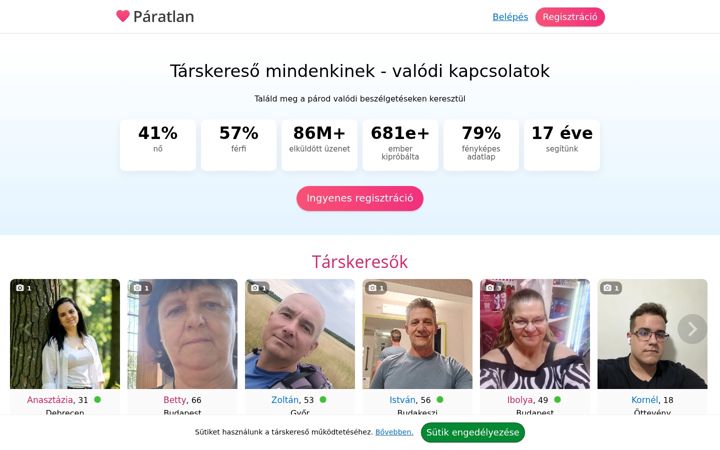Screenshot of paratlan.hu