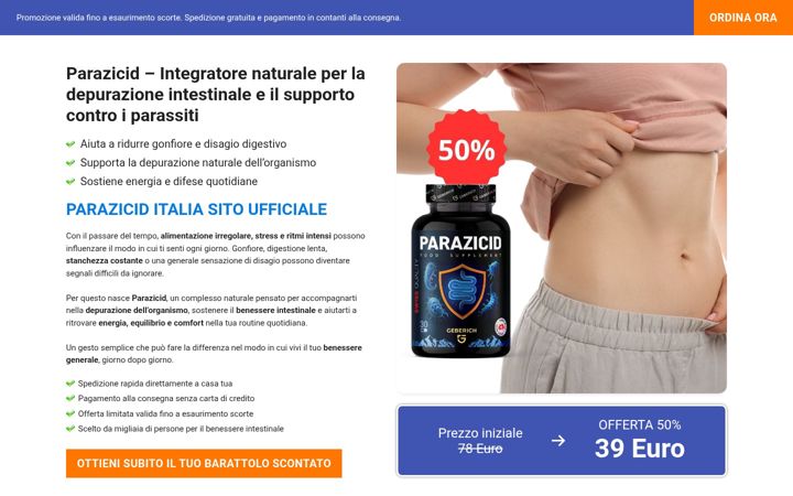 Capture d'écran de paraziciditalia.com