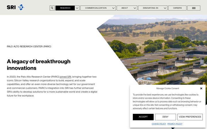 Screenshot of parc.com