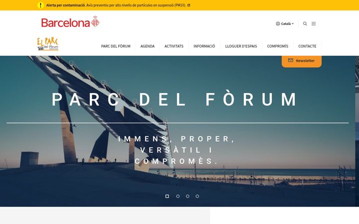 Screenshot of parcdelforum.barcelona