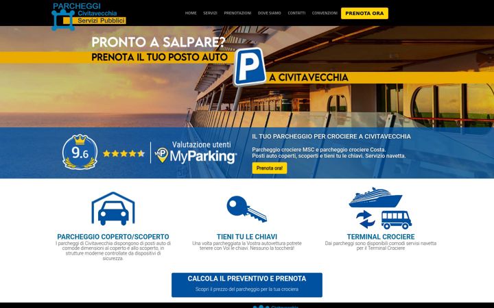 Skærmbillede af parcheggio-civitavecchia.it