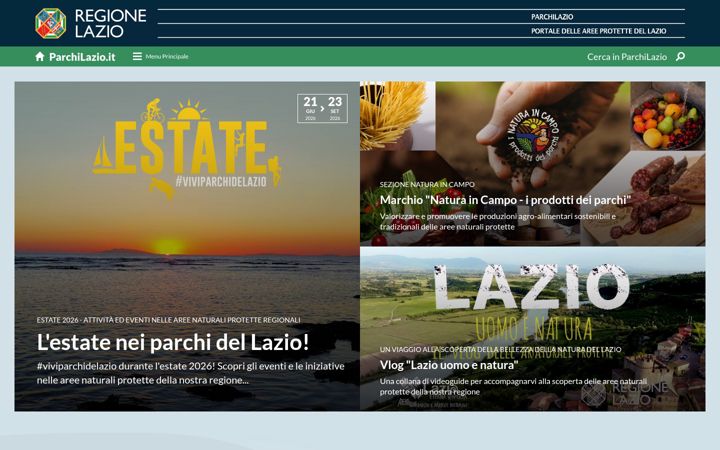 Screenshot of parchilazio.it