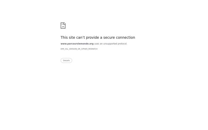 Screenshot of parcourslemonde.org
