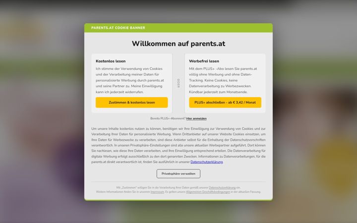 Screenshot of parents.at