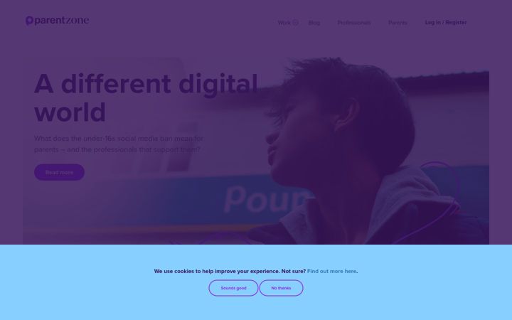Screenshot of parentzone.org.uk