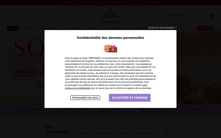 Screenshot of parfumdo.com