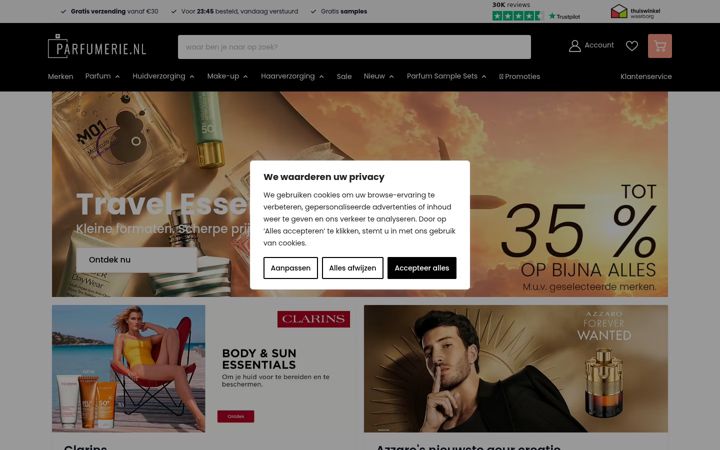 Screenshot of parfumerie.nl