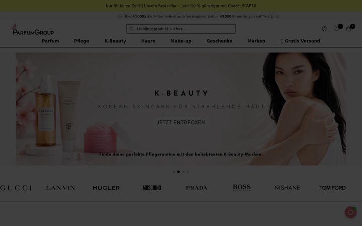 Screenshot of parfumgroup.de