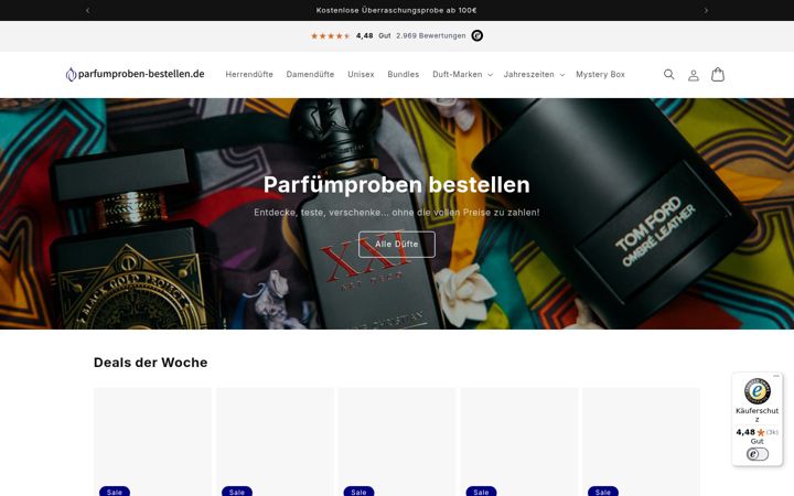 Screenshot of parfumproben-bestellen.at