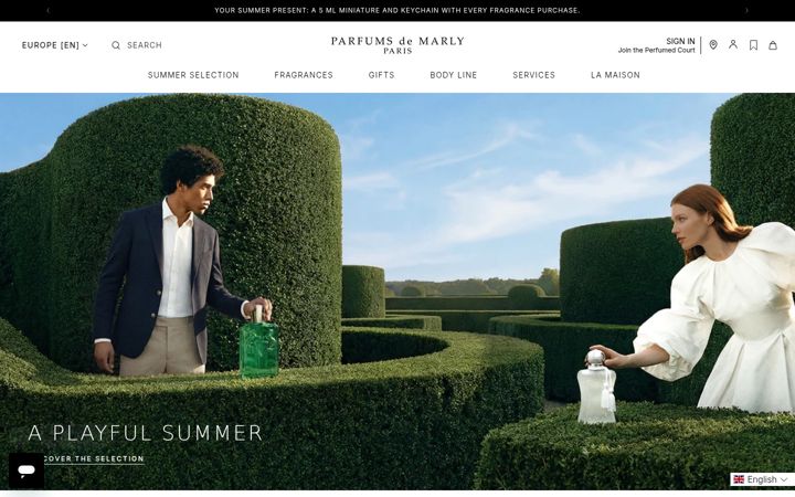 Screenshot of parfums-de-marly.com