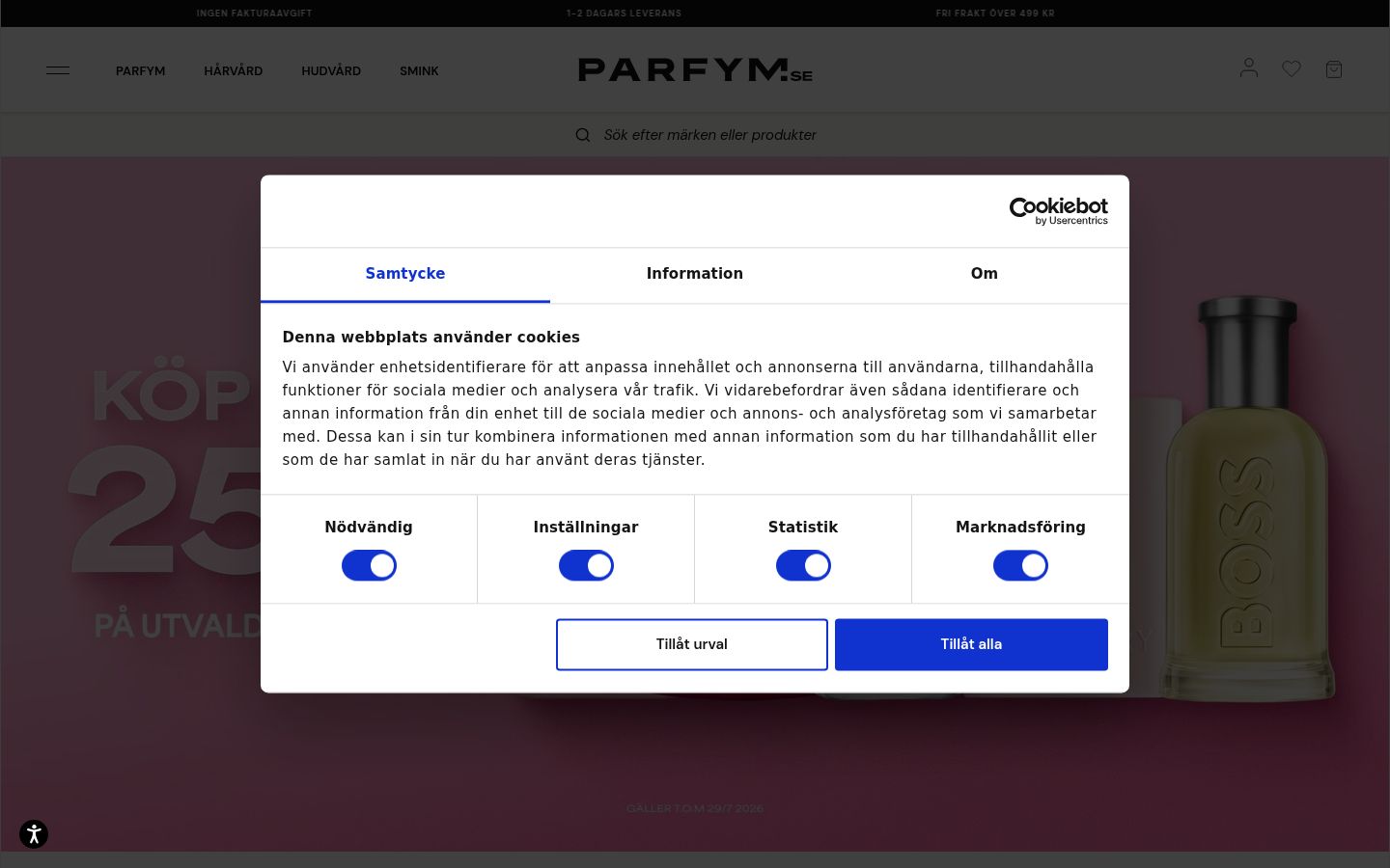 Sutikimo reklamjuostės, rodytos prieš bet kokią sąveiką, ekrano kopija