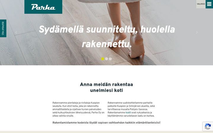 Screenshot of parha.fi