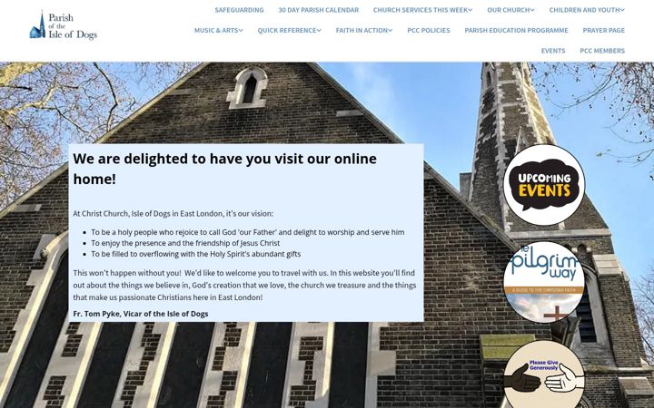 Screenshot of parishiod.org.uk