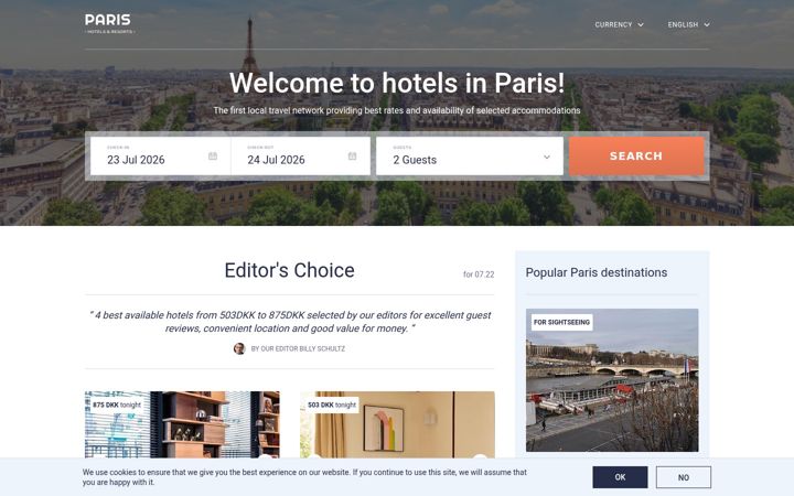 Screenshot von parishotelsweb.com