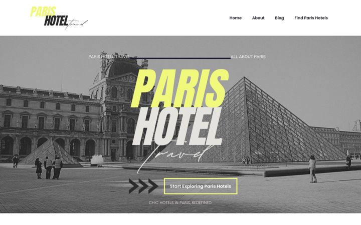 Screenshot of parishoteltravel.com