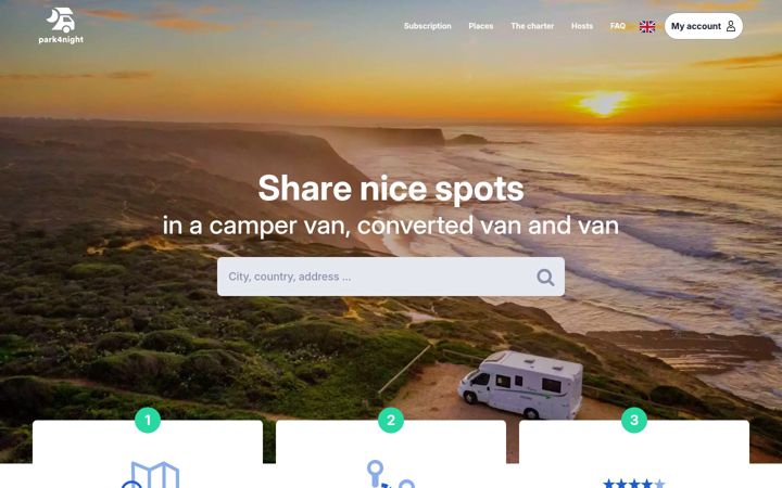Screenshot van park4night.com