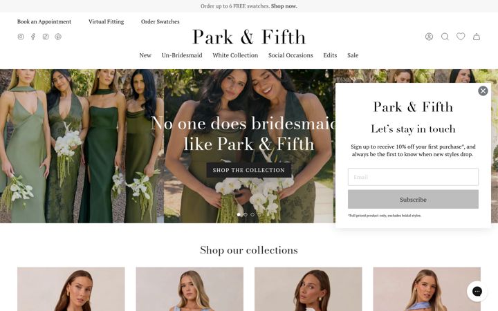Screenshot von parkandfifthco.com