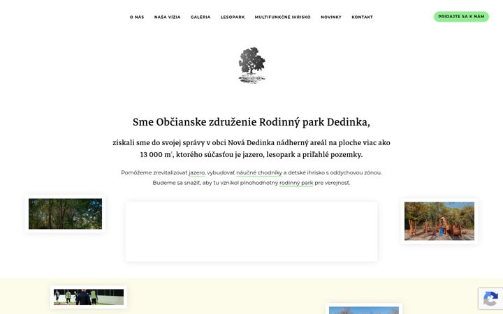 Screenshot of parkdedinka.sk