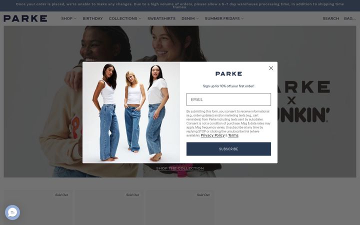 Screenshot of parkeofficial.com