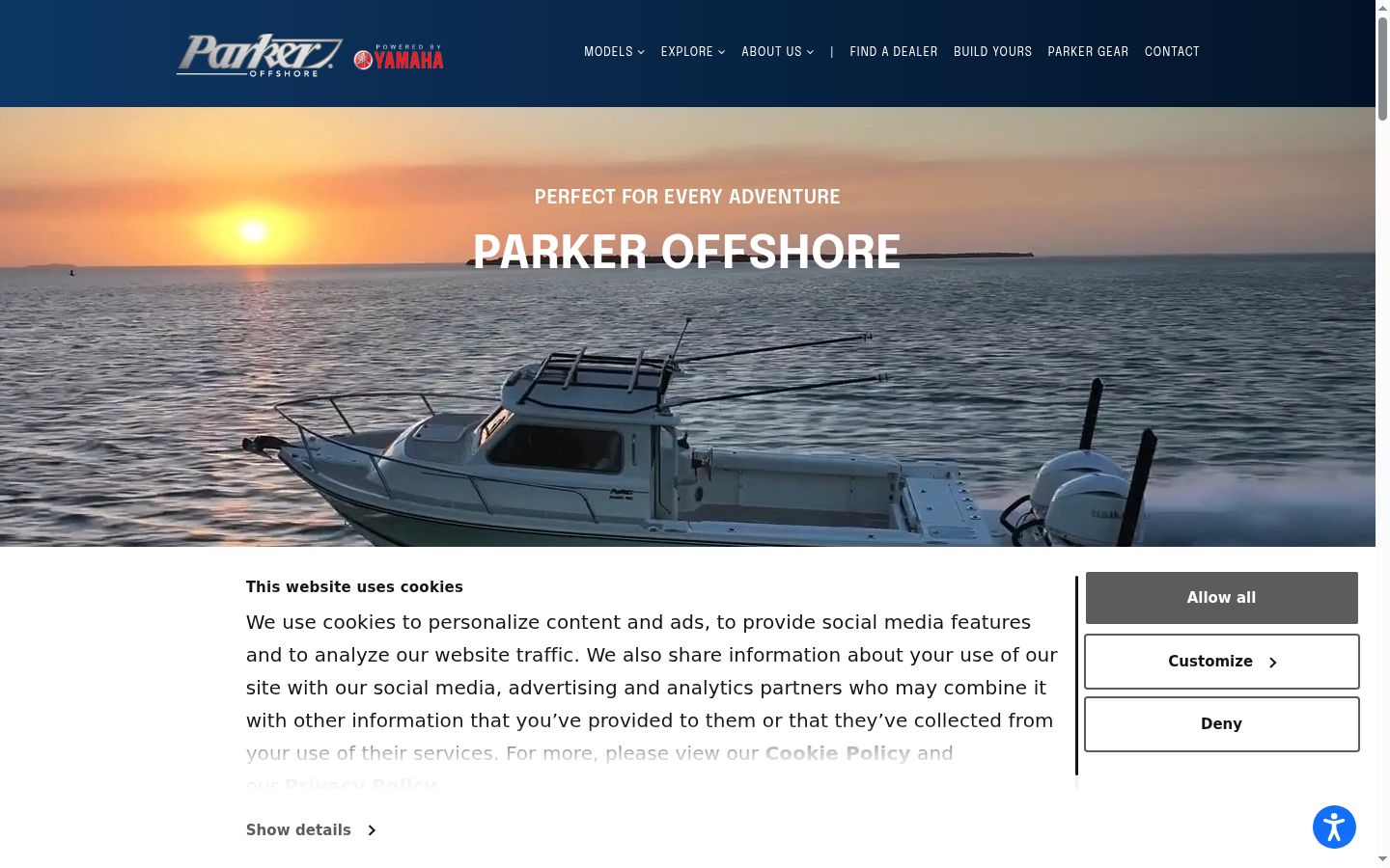 Screenshot of the consent banner shown before any interaction