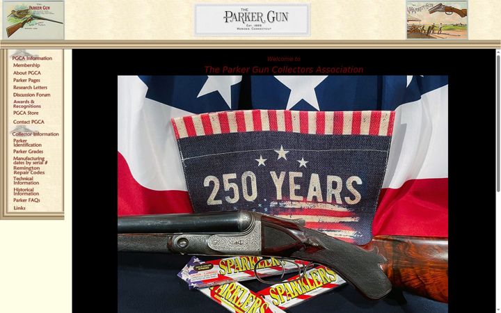 Screenshot of parkerguns.org