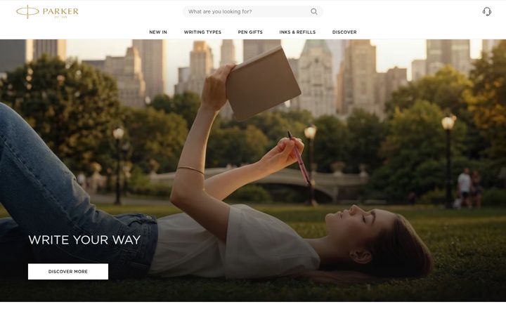 Screenshot of parkerpen.com
