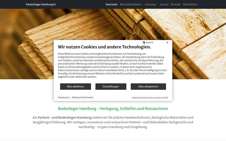 Screenshot of parkettleger-hamburg24.de