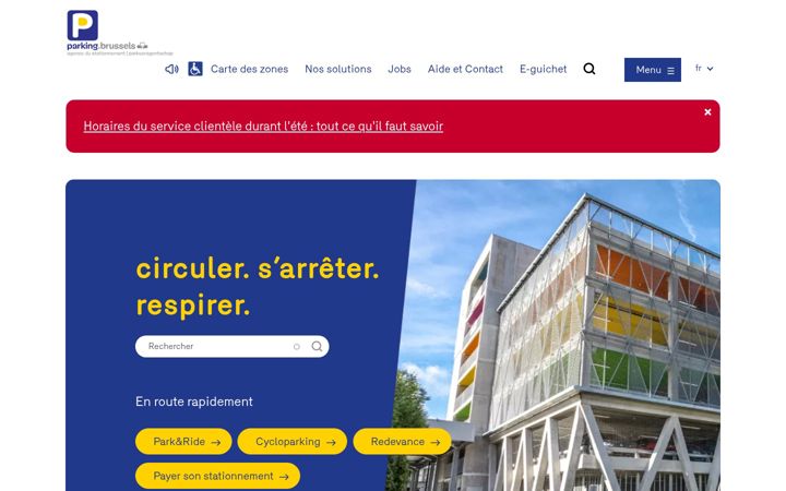 Screenshot of parking.brussels