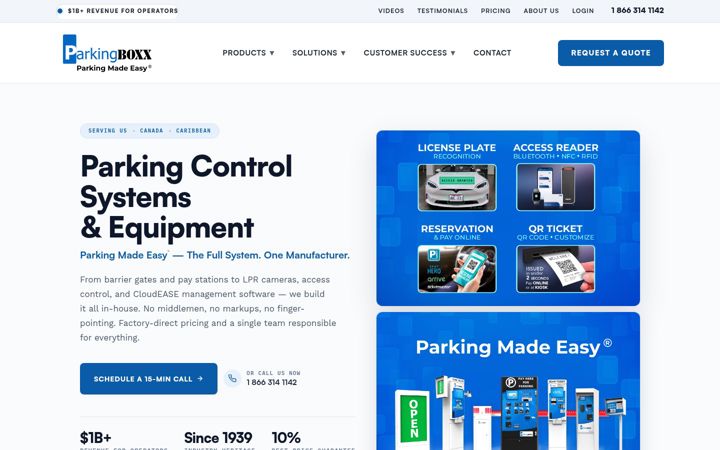 Screenshot of parkingboxx.com